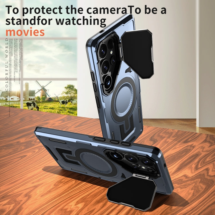 Shield Frame Holder MagSafe Phone Case, For Samsung Galaxy S23 FE 5G, For Samsung Galaxy S23 Ultra 5G, For Samsung Galaxy S23+ 5G