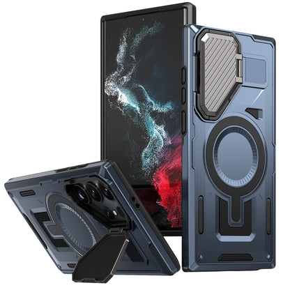 Shield Frame Holder MagSafe Phone Case, For Samsung Galaxy S23 5G, For Samsung Galaxy S22 Ultra 5G