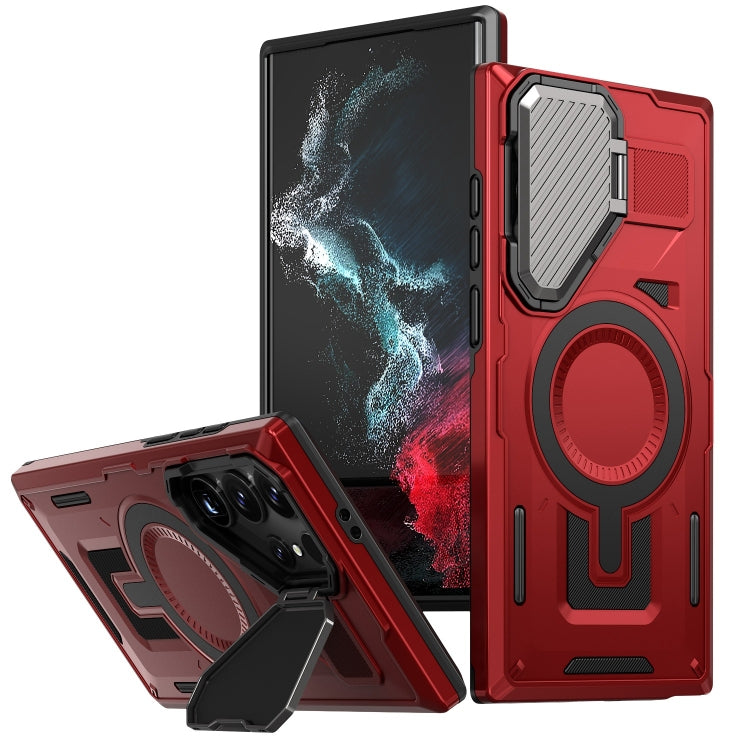 Shield Frame Holder MagSafe Phone Case, For Samsung Galaxy S23 5G, For Samsung Galaxy S22 Ultra 5G