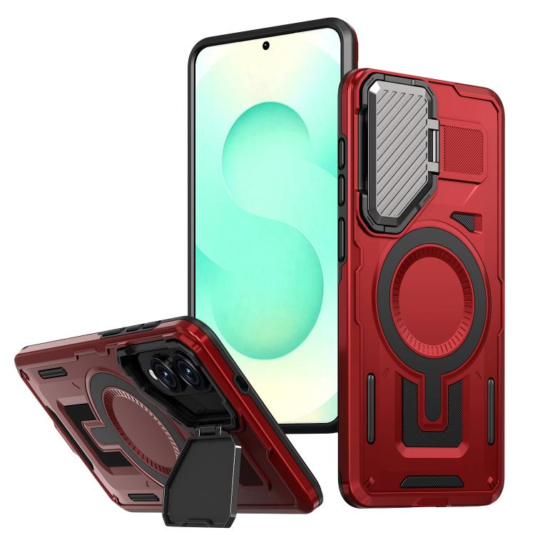 Shield Frame Holder MagSafe Phone Case, For Samsung Galaxy S26 Ultra 5G, For Samsung Galaxy S25 Edge 5G, For Samsung Galaxy S25 5G