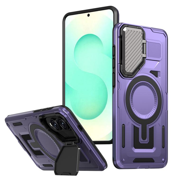 Shield Frame Holder MagSafe Phone Case, For Samsung Galaxy S26 Ultra 5G, For Samsung Galaxy S25 Edge 5G, For Samsung Galaxy S25 5G