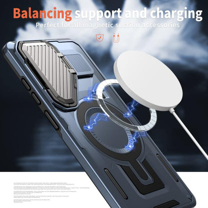 Shield Frame Holder MagSafe Phone Case, For Samsung Galaxy S26 Ultra 5G, For Samsung Galaxy S25 Edge 5G, For Samsung Galaxy S25 5G