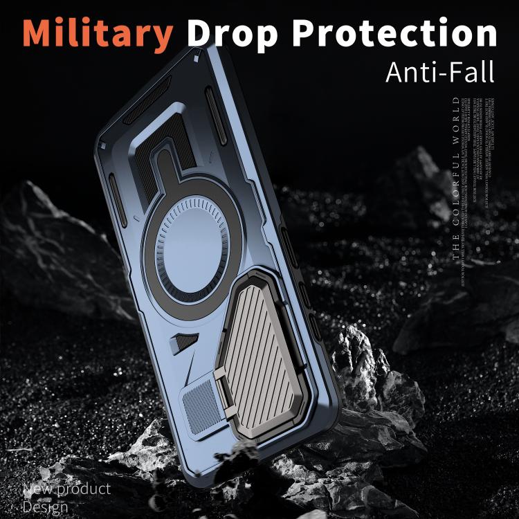 Shield Frame Holder MagSafe Phone Case, For Samsung Galaxy S26 Ultra 5G, For Samsung Galaxy S25 Edge 5G, For Samsung Galaxy S25 5G