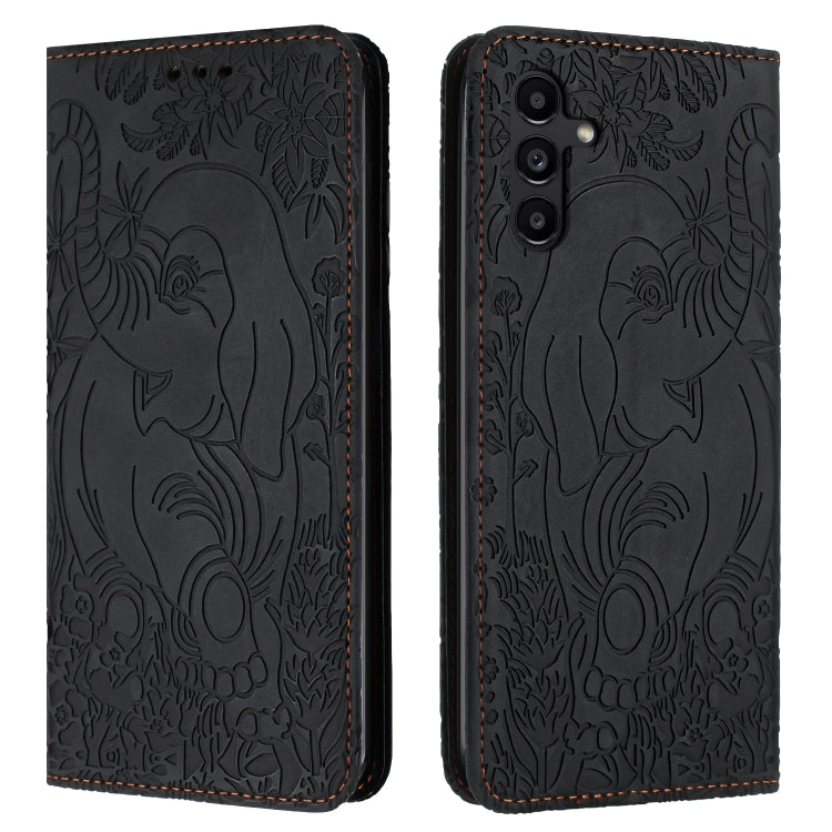 Retro Elephant Embossed Leather Phone Case, For Samsung Galaxy S25 5G, For Samsung Galaxy S25+ 5G, For Samsung Galaxy S25 Ultra 5G, For Samsung Galaxy S24 FE 5G