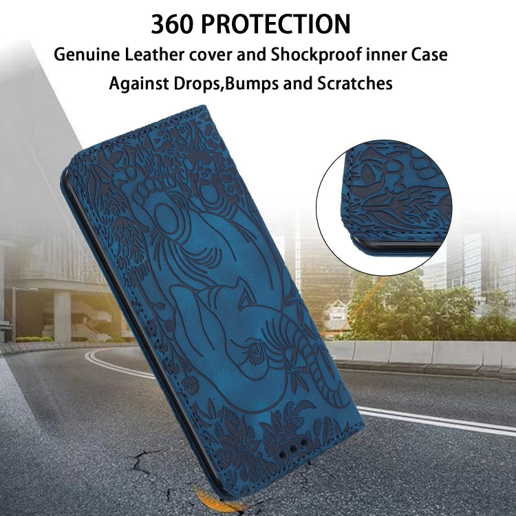 Retro Elephant Embossed Leather Phone Case, For Samsung Galaxy S25 5G, For Samsung Galaxy S25+ 5G, For Samsung Galaxy S25 Ultra 5G, For Samsung Galaxy S24 FE 5G