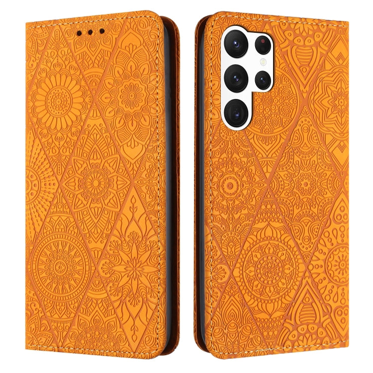 Ethnic Embossed Adsorption Leather Phone Case, For Samsung Galaxy S25 FE 5G, For Samsung Galaxy S25 5G, For Samsung Galaxy S25+ 5G, For Samsung Galaxy S25 Ultra 5G