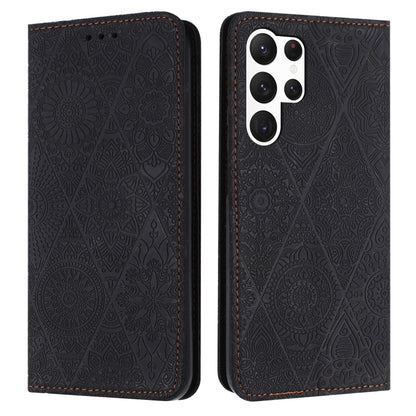 Ethnic Embossed Adsorption Leather Phone Case, For Samsung Galaxy S25 FE 5G, For Samsung Galaxy S25 5G, For Samsung Galaxy S25+ 5G, For Samsung Galaxy S25 Ultra 5G