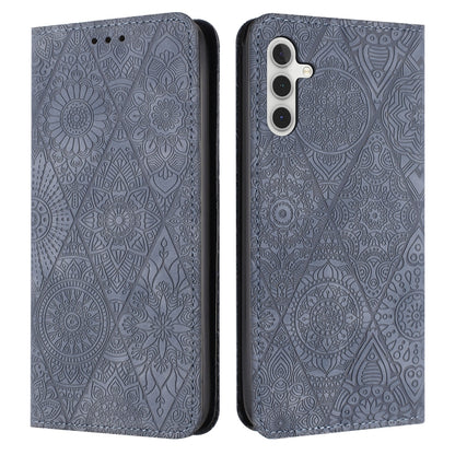 Ethnic Embossed Adsorption Leather Phone Case, For Samsung Galaxy S25 FE 5G, For Samsung Galaxy S25 5G, For Samsung Galaxy S25+ 5G, For Samsung Galaxy S25 Ultra 5G