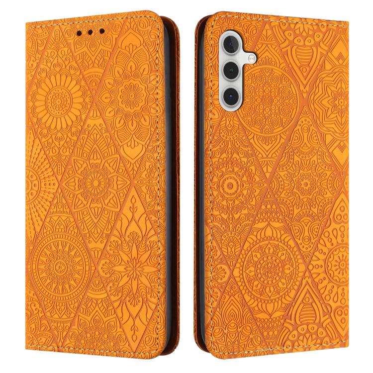 Ethnic Embossed Adsorption Leather Phone Case, For Samsung Galaxy S25 FE 5G, For Samsung Galaxy S25 5G, For Samsung Galaxy S25+ 5G, For Samsung Galaxy S25 Ultra 5G