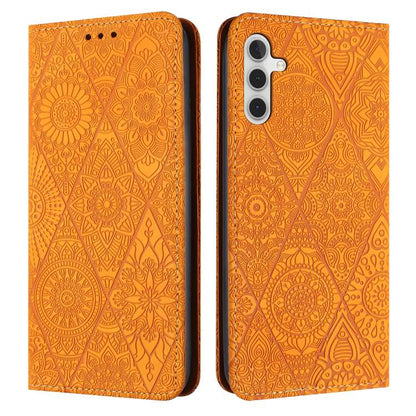 Ethnic Embossed Adsorption Leather Phone Case, For Samsung Galaxy S25 FE 5G, For Samsung Galaxy S25 5G, For Samsung Galaxy S25+ 5G, For Samsung Galaxy S25 Ultra 5G