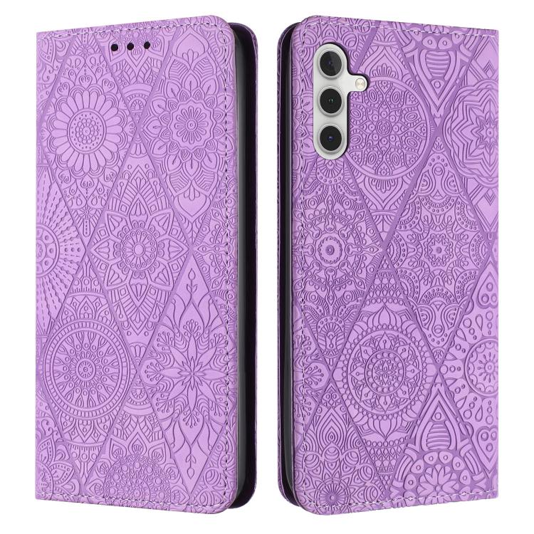 Ethnic Embossed Adsorption Leather Phone Case, For Samsung Galaxy S25 FE 5G, For Samsung Galaxy S25 5G, For Samsung Galaxy S25+ 5G, For Samsung Galaxy S25 Ultra 5G
