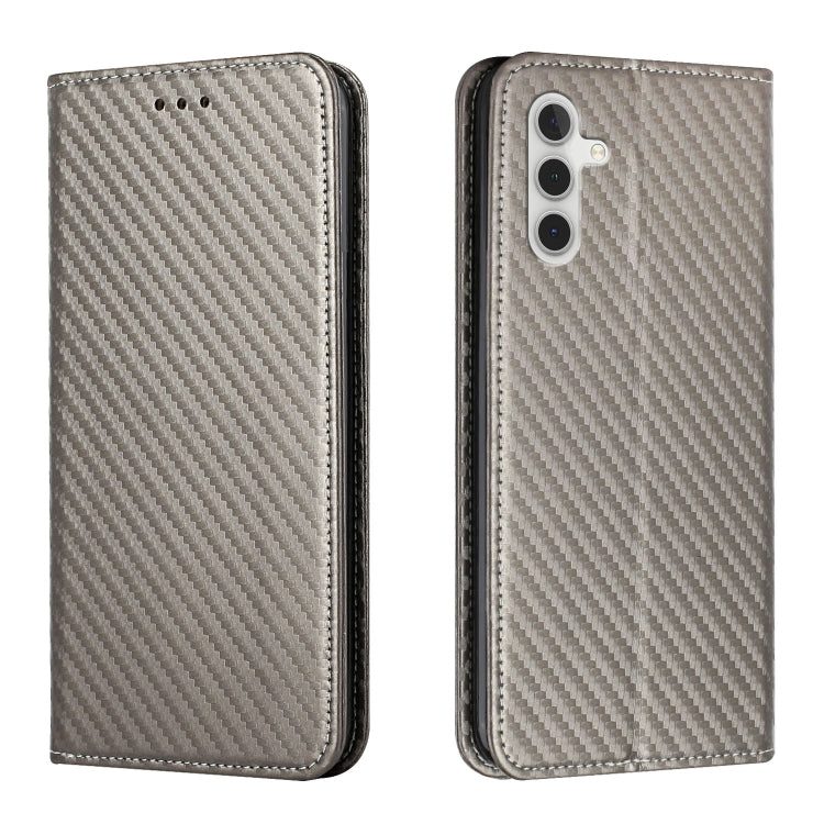 Carbon Fiber Texture Magnetic Flip Leather Phone Case, For Samsung Galaxy S25 5G, For Samsung Galaxy S25+ 5G, For Samsung Galaxy S25 Ultra 5G, For Samsung Galaxy S24 FE 5G
