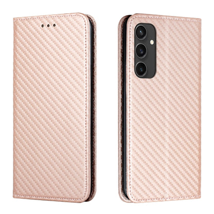 Carbon Fiber Texture Magnetic Flip Leather Phone Case, For Samsung Galaxy S25 5G, For Samsung Galaxy S25+ 5G, For Samsung Galaxy S25 Ultra 5G, For Samsung Galaxy S24 FE 5G