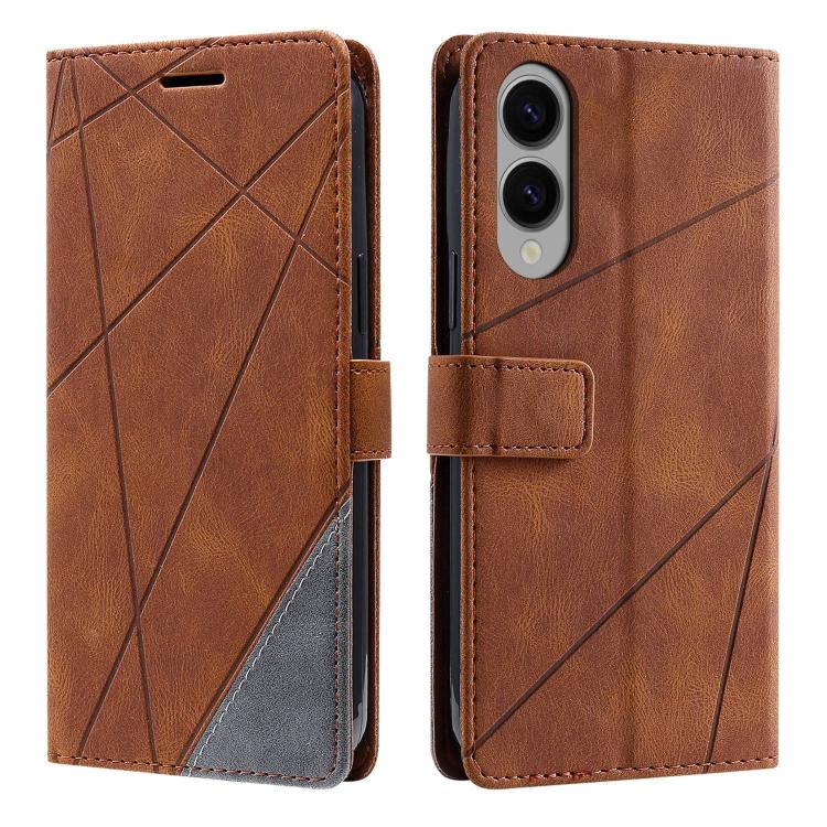 Skin Feel Splicing Leather Phone Case, For Samsung Galaxy S25 Edge 5G, For Samsung Galaxy S25 5G, For Samsung Galaxy S25+ 5G, For Samsung Galaxy S25 Ultra 5G