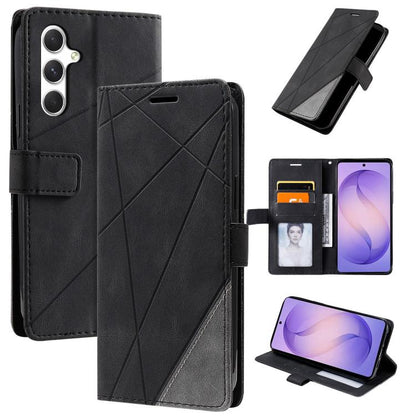 Skin Feel Splicing Leather Phone Case, For Galaxy S26+ 5G, For Galaxy S26 Ultra 5G, For Galaxy S26 5G, For Galaxy S25 FE 5G