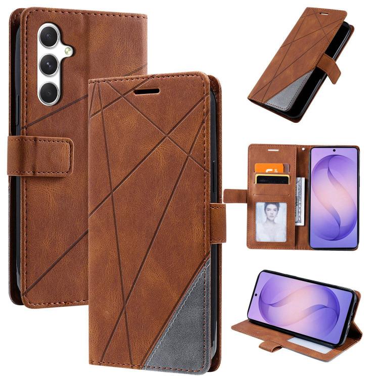 Skin Feel Splicing Leather Phone Case, For Galaxy S26+ 5G, For Galaxy S26 Ultra 5G, For Galaxy S26 5G, For Galaxy S25 FE 5G