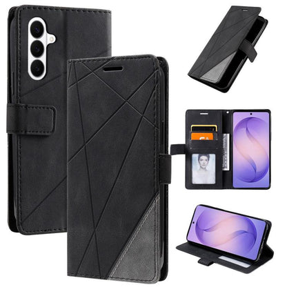Skin Feel Splicing Leather Phone Case, For Galaxy S26+ 5G, For Galaxy S26 Ultra 5G, For Galaxy S26 5G, For Galaxy S25 FE 5G