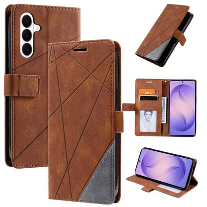 Skin Feel Splicing Leather Phone Case, For Galaxy S26+ 5G, For Galaxy S26 Ultra 5G, For Galaxy S26 5G, For Galaxy S25 FE 5G