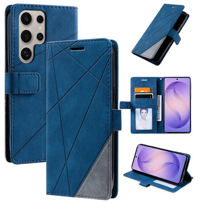 Skin Feel Splicing Leather Phone Case, For Galaxy S26+ 5G, For Galaxy S26 Ultra 5G, For Galaxy S26 5G, For Galaxy S25 FE 5G