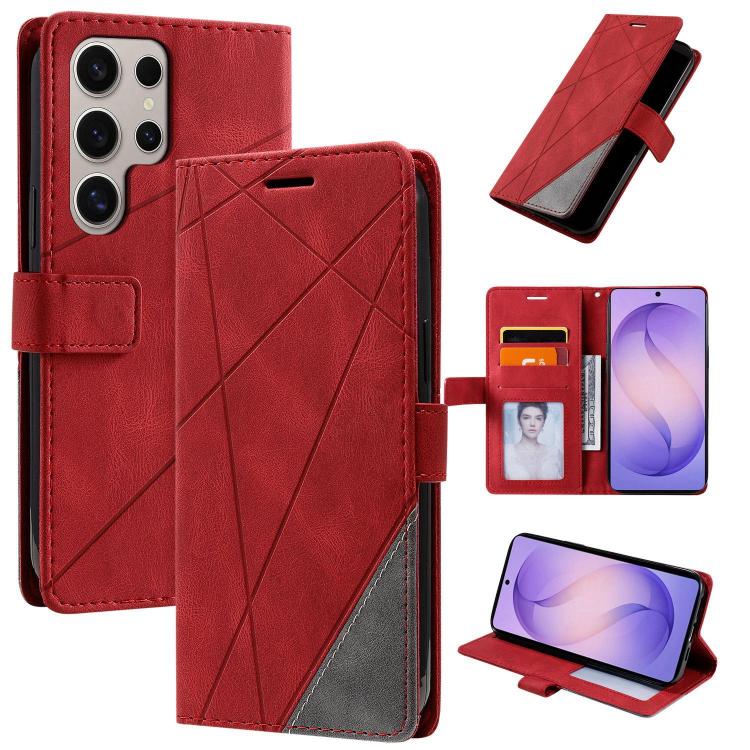 Skin Feel Splicing Leather Phone Case, For Galaxy S26+ 5G, For Galaxy S26 Ultra 5G, For Galaxy S26 5G, For Galaxy S25 FE 5G