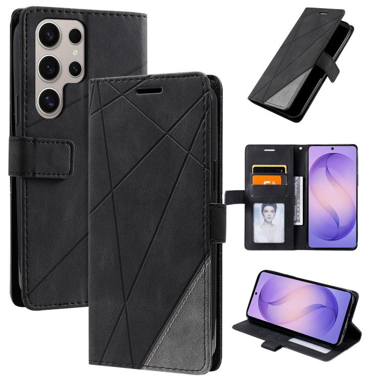 Skin Feel Splicing Leather Phone Case, For Galaxy S26+ 5G, For Galaxy S26 Ultra 5G, For Galaxy S26 5G, For Galaxy S25 FE 5G