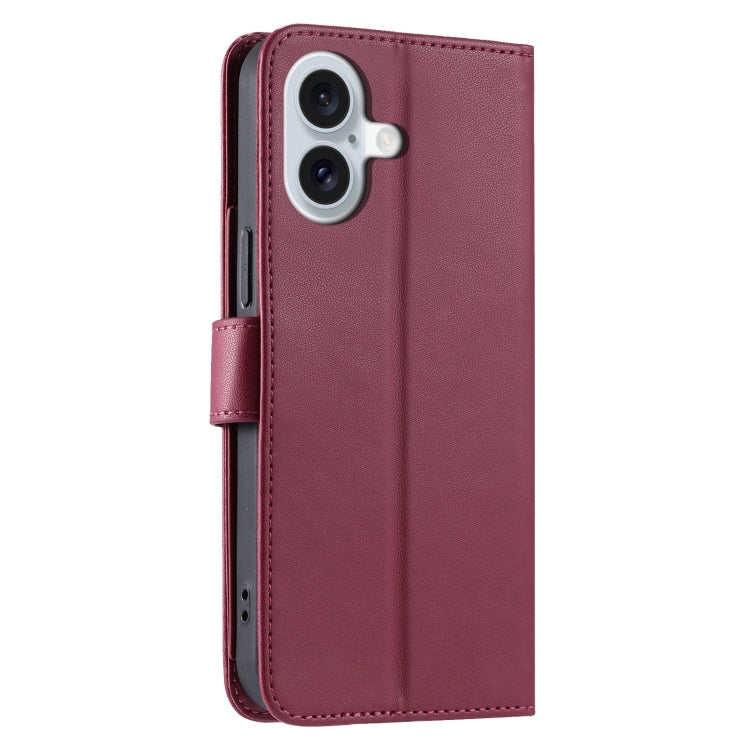 Ring Buckle Rhombic Leather Phone Case, For iPhone 16, For iPhone 15 Pro Max, For iPhone 15 Pro, For iPhone 15 Plus
