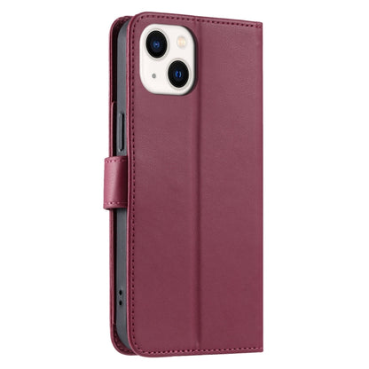 Ring Buckle Rhombic Leather Phone Case, For iPhone 15, For iPhone 14 Plus, For iPhone 14 / 13, For iPhone 14 Pro
