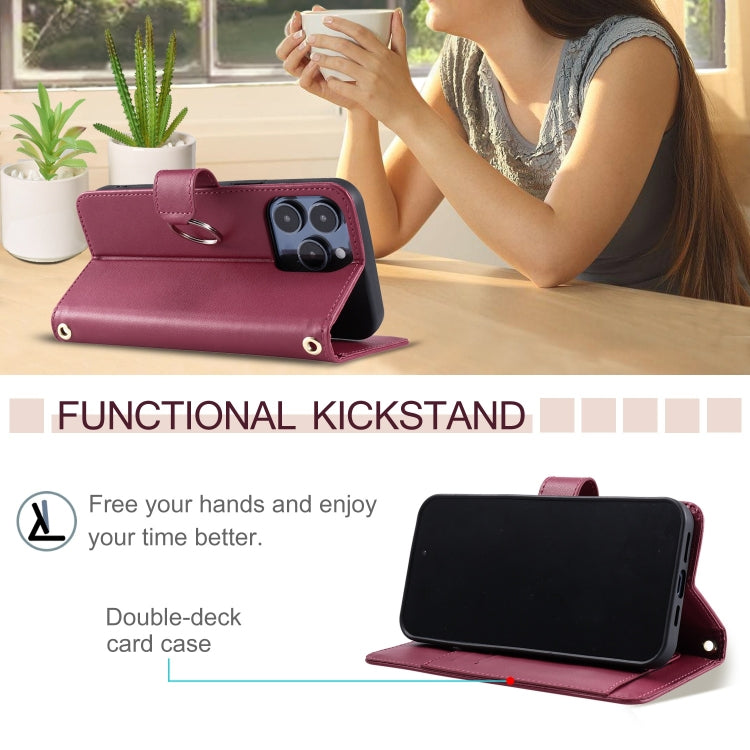 Ring Buckle Rhombic Leather Phone Case, For iPhone 14 Pro Max, For iPhone 7 / 8 / SE 2022, For iPhone 13 Pro Max, For iPhone 13 Pro