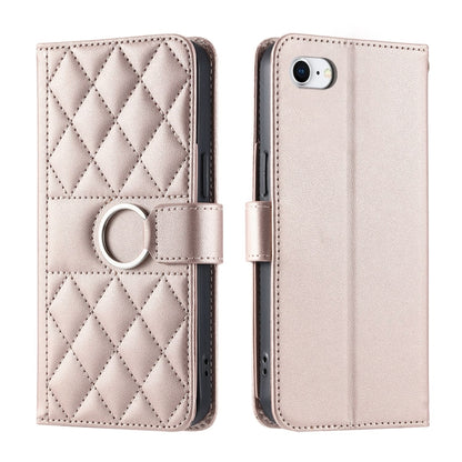 Ring Buckle Rhombic Leather Phone Case, For iPhone 14 Pro Max, For iPhone 7 / 8 / SE 2022, For iPhone 13 Pro Max, For iPhone 13 Pro