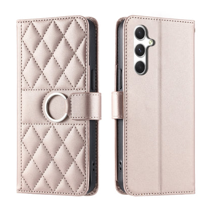 Ring Buckle Rhombic Leather Phone Case, For Samsung Galaxy S24 FE 5G, For Samsung Galaxy S24 Ultra 5G, For Samsung Galaxy S24+ 5G, For Samsung Galaxy S24 5G