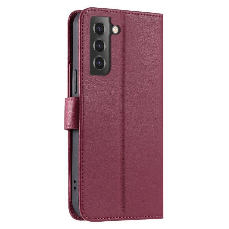 Ring Buckle Rhombic Leather Phone Case, For Samsung Galaxy S21 FE 5G, For Samsung Galaxy S21 5G, For Samsung Galaxy S21+ 5G, For Samsung Galaxy S21 Ultra 5G
