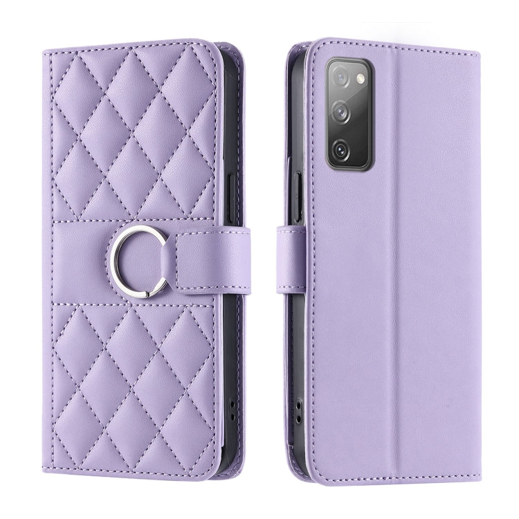 Ring Buckle Rhombic Leather Phone Case, For Samsung Galaxy S20 FE, For Samsung Galaxy S22 Ultra 5G, For Samsung Galaxy S22+ 5G, For Samsung Galaxy S22 5G