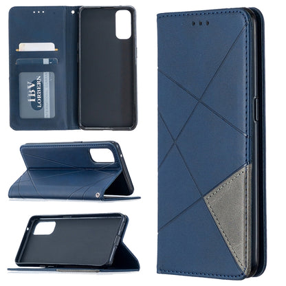 Rhombus Texture Horizontal Flip Magnetic Leather Case with Holder & Card Slots, For OPPO Find X2 Pro, For OPPO Reno4 5G, For OPPO Find X2 Neo / Reno 3 Pro