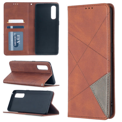 Rhombus Texture Horizontal Flip Magnetic Leather Case with Holder & Card Slots, For OPPO Find X2 Pro, For OPPO Reno4 5G, For OPPO Find X2 Neo / Reno 3 Pro