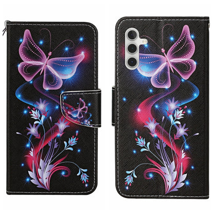Colored Drawing Pattern Leather Phone Case, For Samsung Galaxy S25 5G