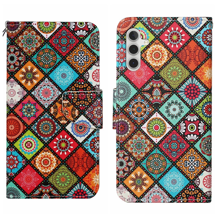 Colored Drawing Pattern Leather Phone Case, For Samsung Galaxy S25+ 5G