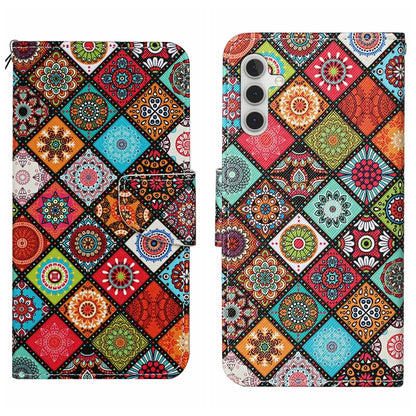 Colored Drawing Pattern Leather Phone Case, For Samsung Galaxy S25+ 5G