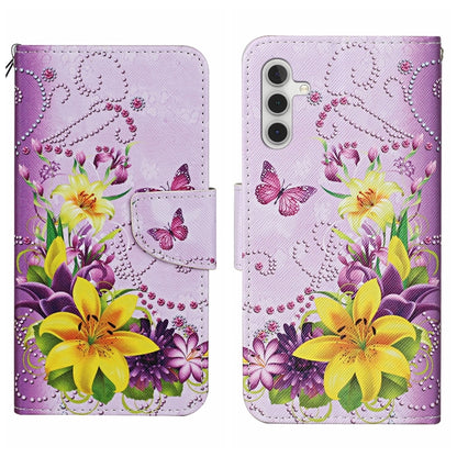 Colored Drawing Pattern Leather Phone Case, For Samsung Galaxy S25+ 5G