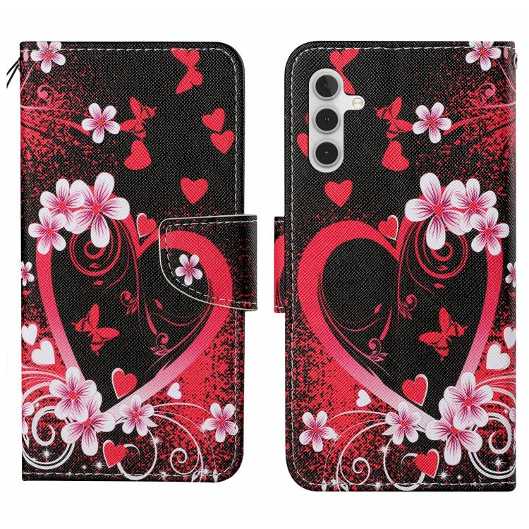 Colored Drawing Pattern Leather Phone Case, For Samsung Galaxy S25+ 5G