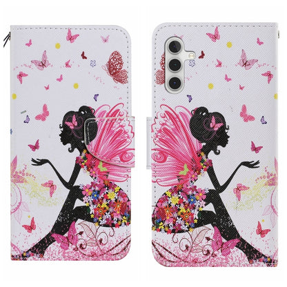 Colored Drawing Pattern Leather Phone Case, For Samsung Galaxy S25+ 5G