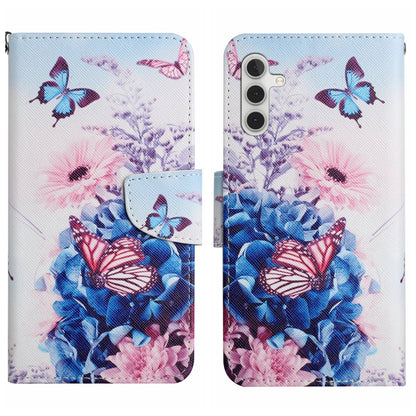 Colored Drawing Pattern Leather Phone Case, For Samsung Galaxy S25+ 5G