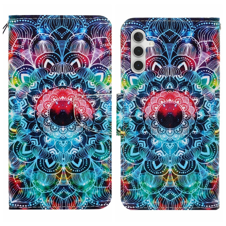 Colored Drawing Pattern Leather Phone Case, For Samsung Galaxy S25+ 5G