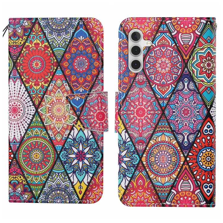 Colored Drawing Pattern Leather Phone Case, For Samsung Galaxy S25+ 5G
