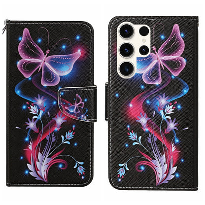 Colored Drawing Pattern Leather Phone Case, For Samsung Galaxy S25 Ultra 5G
