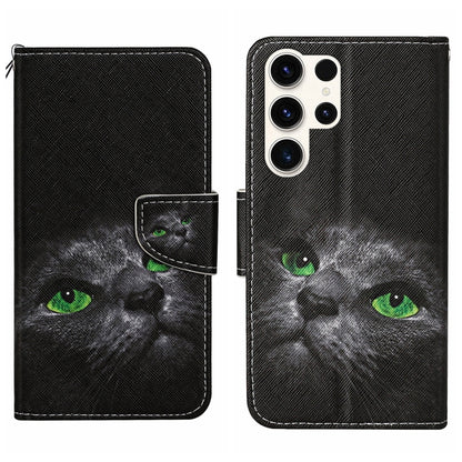Colored Drawing Pattern Leather Phone Case, For Samsung Galaxy S25 Ultra 5G