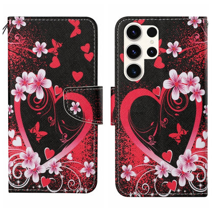 Colored Drawing Pattern Leather Phone Case, For Samsung Galaxy S25 Ultra 5G