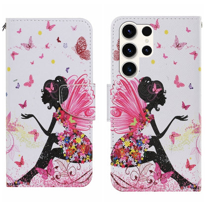Colored Drawing Pattern Leather Phone Case, For Samsung Galaxy S25 Ultra 5G
