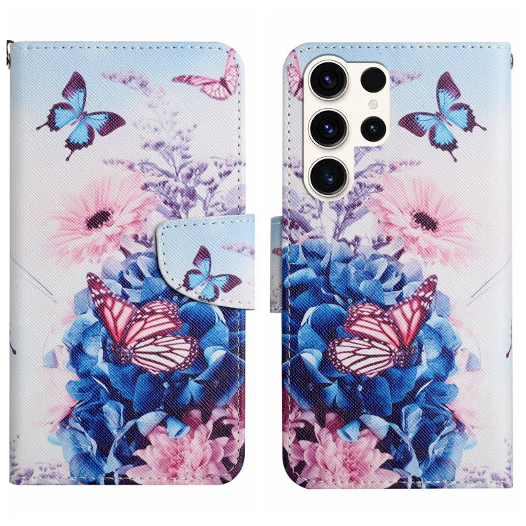 Colored Drawing Pattern Leather Phone Case, For Samsung Galaxy S25 Ultra 5G