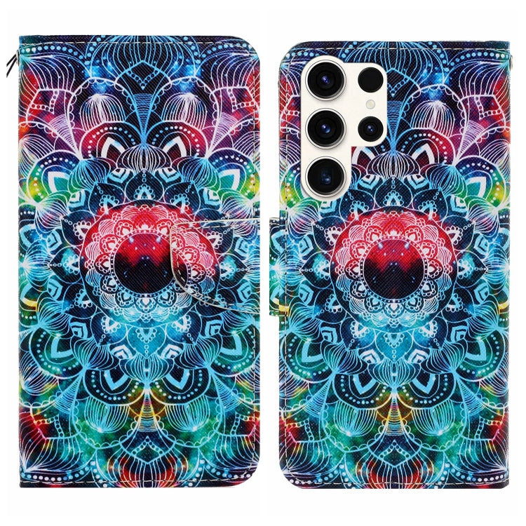 Colored Drawing Pattern Leather Phone Case, For Samsung Galaxy S25 Ultra 5G