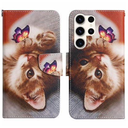 Colored Drawing Pattern Leather Phone Case, For Samsung Galaxy S25 Ultra 5G